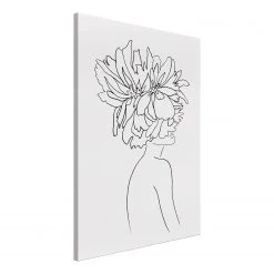 Artgeist Tableau déco Floral Argument - Toile - Noir / Blanc