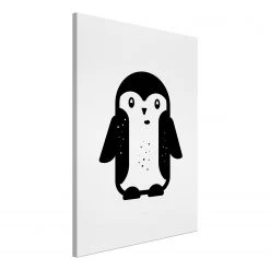 Artgeist Tableau déco Funny Penguin - Toile - Noir / Blanc