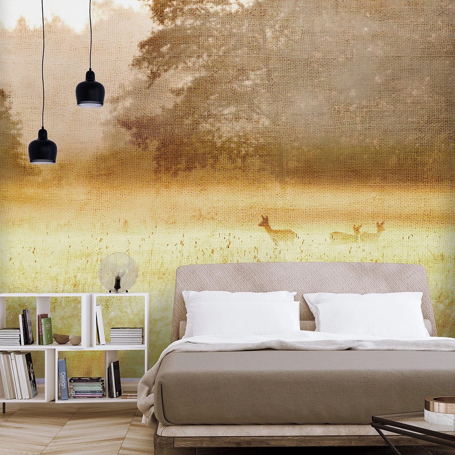Artgeist Papier peint intissé Morning Dew - Papier peint en intissé premium - Jaune - Largeur : 150 cm – Image 2