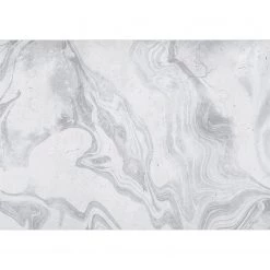 Artgeist Papier peint intissé Cloudy Marble - Papier peint en intissé premium - Gris - Largeur : 400 cm