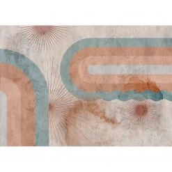 Artgeist Papier peint intissé Three Suns - Papier peint en intissé premium - Marron - Largeur : 200 cm