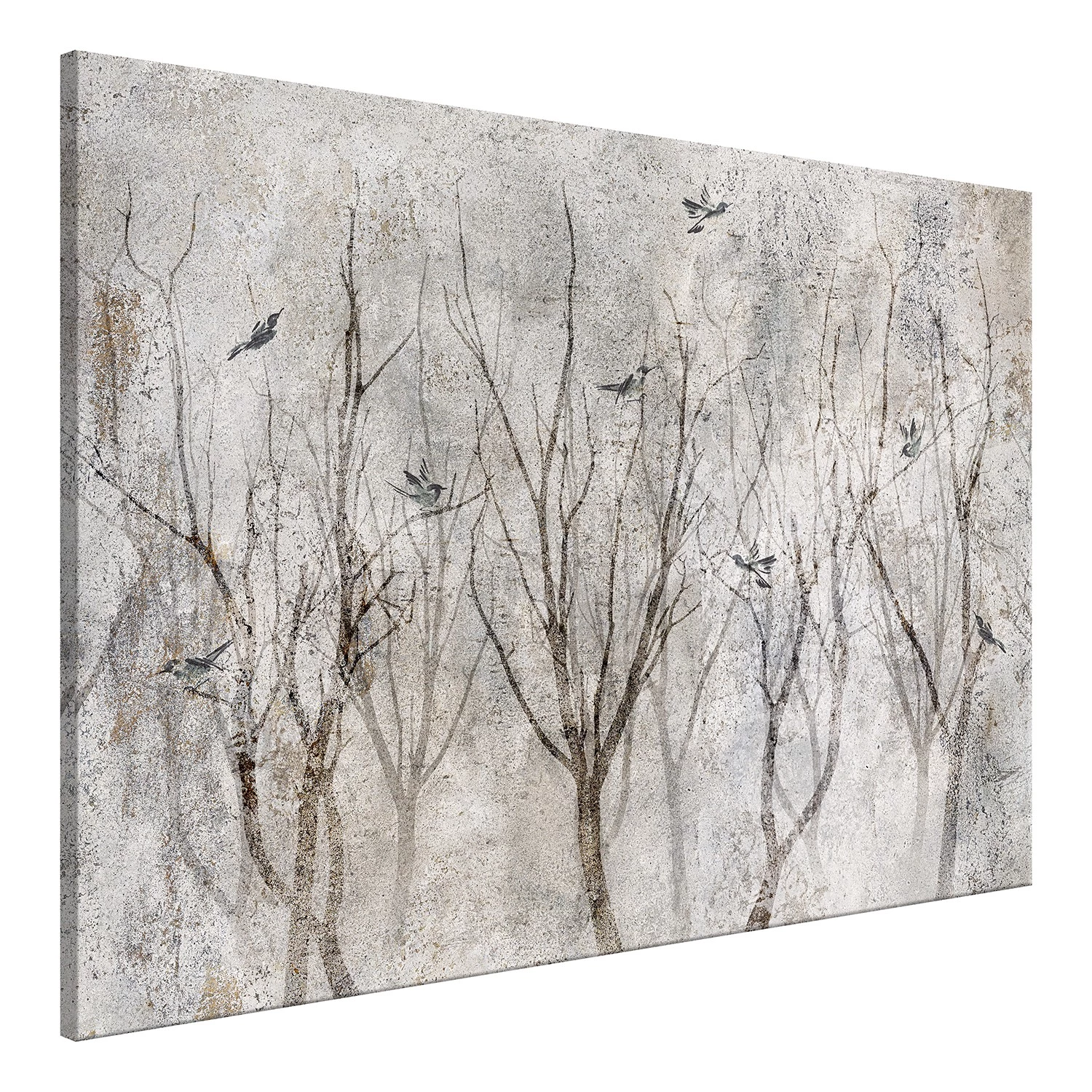 Artgeist Tableau déco Singing in the Forest - Toile - Noir / Blanc - 60 x 40 cm – Image 3