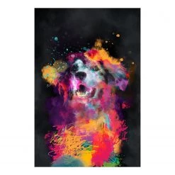 Artgeist Tableau déco Dogs Joy - Toile - Multicolore - 40 x 60 cm