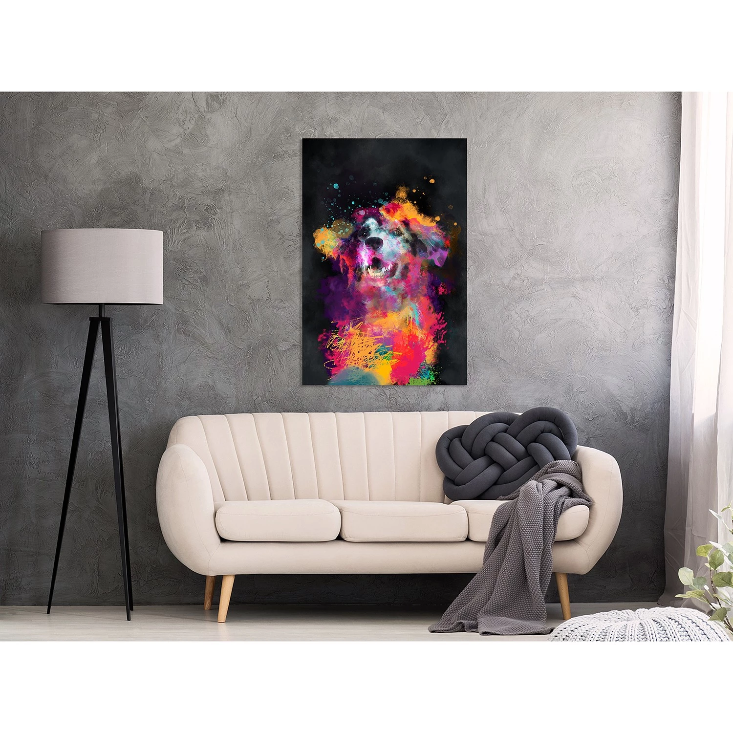 Artgeist Tableau déco Dogs Joy - Toile - Multicolore - 40 x 60 cm – Image 2