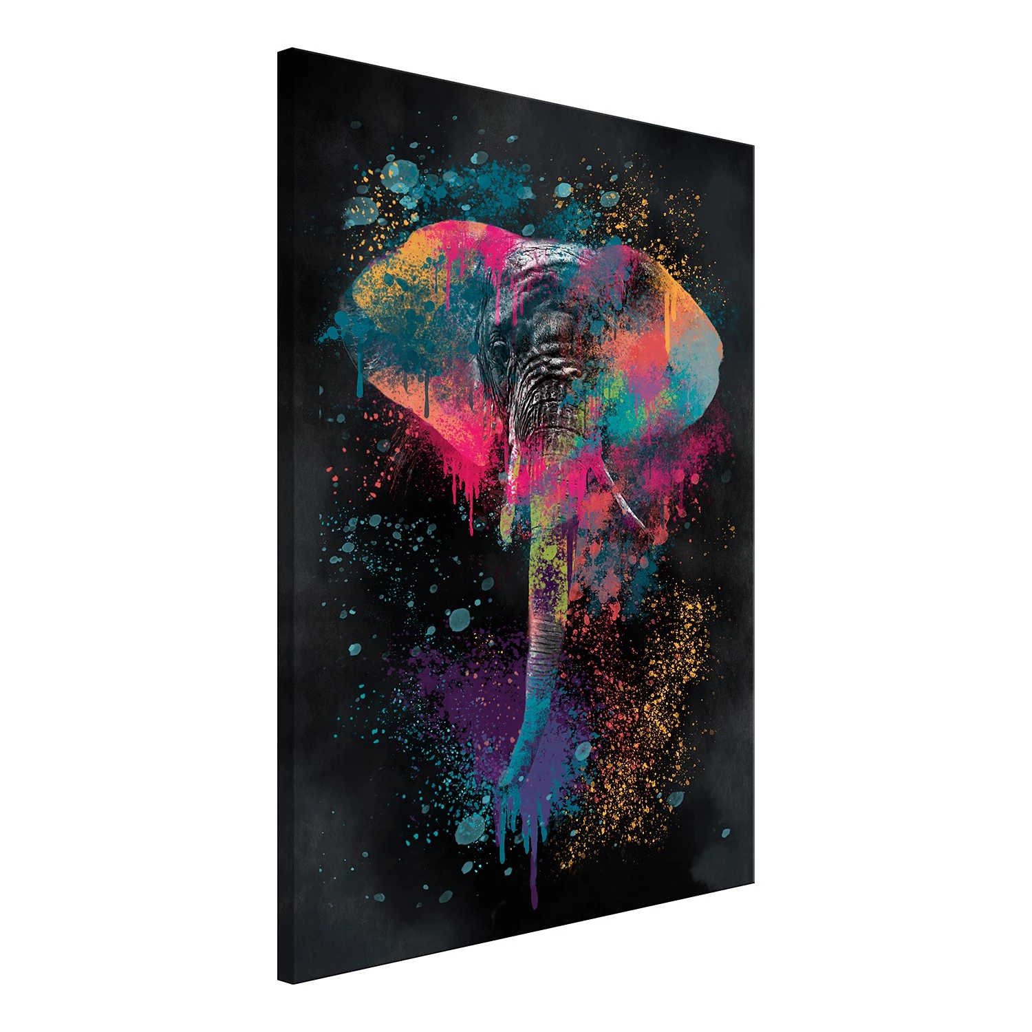 Artgeist Tableau déco Colorful Safari - Toile - Multicolore - 80 x 120 cm – Image 3