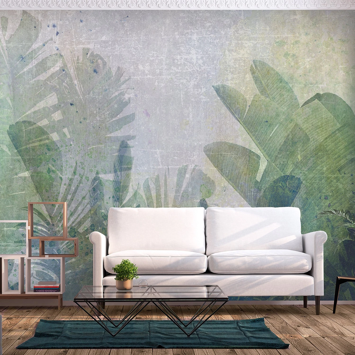 Artgeist Papier peint intissé Banana Field - Papier peint en intissé premium - Gris - Largeur : 250 cm – Image 2