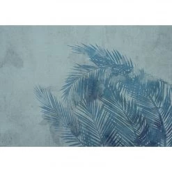 Artgeist Papier peint intissé Palm Trees - Papier peint en intissé premium - Bleu - Largeur : 250 cm