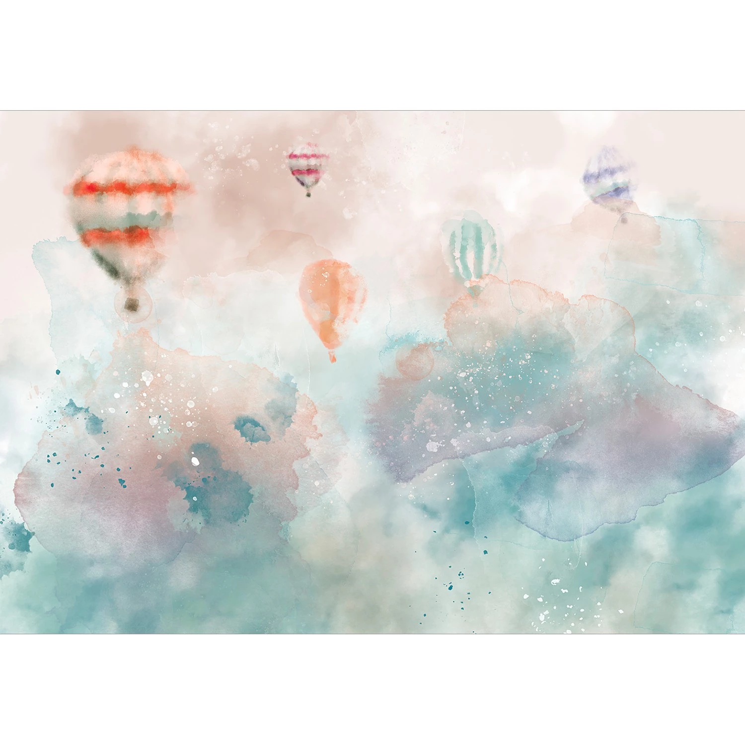 Artgeist Papier peint intissé Balloon Dream - Papier peint en intissé premium - Multicolore - Largeur : 300 cm