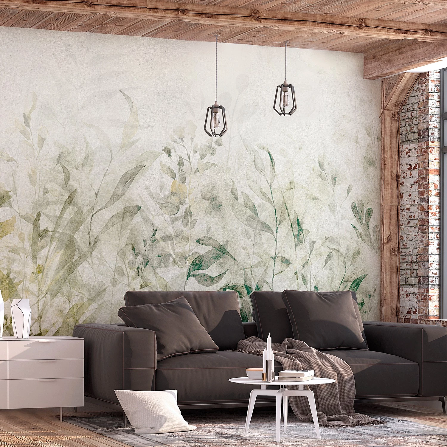 Artgeist Papier peint intissé Holiday Memory - Papier peint en intissé premium - Vert - Largeur : 200 cm – Image 2