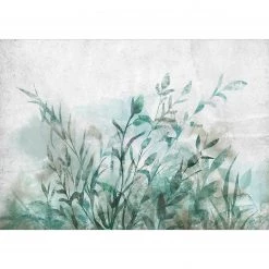 Artgeist Papier peint intissé Watercolor Nature - Papier peint en intissé premium - Gris - Largeur : 300 cm