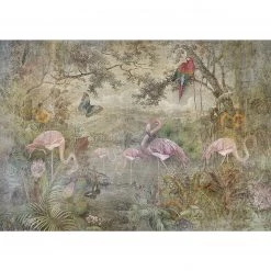 Artgeist Papier peint intissé Wild Fauna & Flora - Papier peint en intissé premium - Multicolore - Largeur : 450 cm