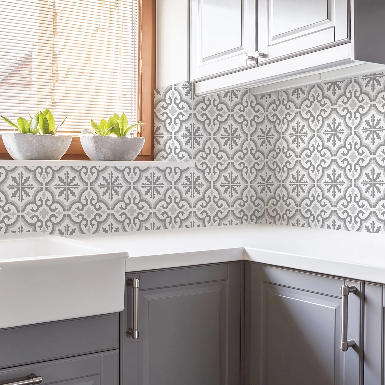 Contour Papier peint intissé Grèce - Intissé - Gris – Image 2