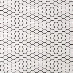Contour Papier peint intissé Hexagon - Intissé - Blanc