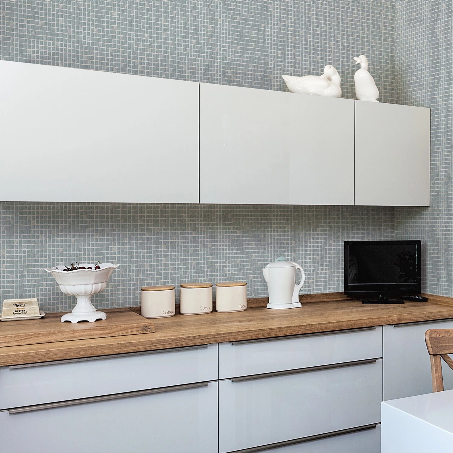 Contour Papier peint intissé Spectrum Mosaik - Intissé - Turquoise – Image 2