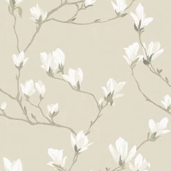 Laura Ashley Papier peint intissé Magnolia Grove - Intissé - Beige