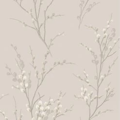 Laura Ashley Papier peint intissé Pussy Willow - Intissé - Gris