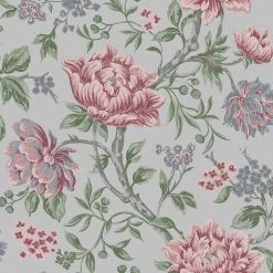 Laura Ashley Papier peint intissé Tapestry Floral - Intissé - Gris