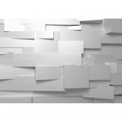 A.S. Création Papier peint 3D-Wall - - Blanc / Gris - 3,66 x 2,54 cm