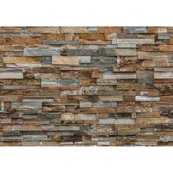 A.S. Création Papier peint Colorful Wall - - Marron / Gris - 3,66 x 2,54 cm