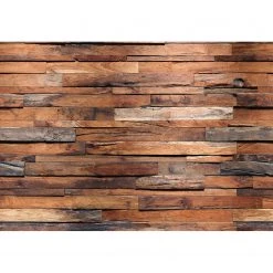 A.S. Création Papier peint Wooden Wall - - Marron / Gris - 3,66 x 2,54 cm