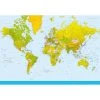 A.S. Création Papier peint World Map - - Bleu / Vert / Jaune - 3,66 x 2,54 cm