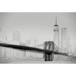 A.S. Création Papier peint New York Skyline - Intissé - Noir / Blanc / Gris - 3,84 x 2,6 cm