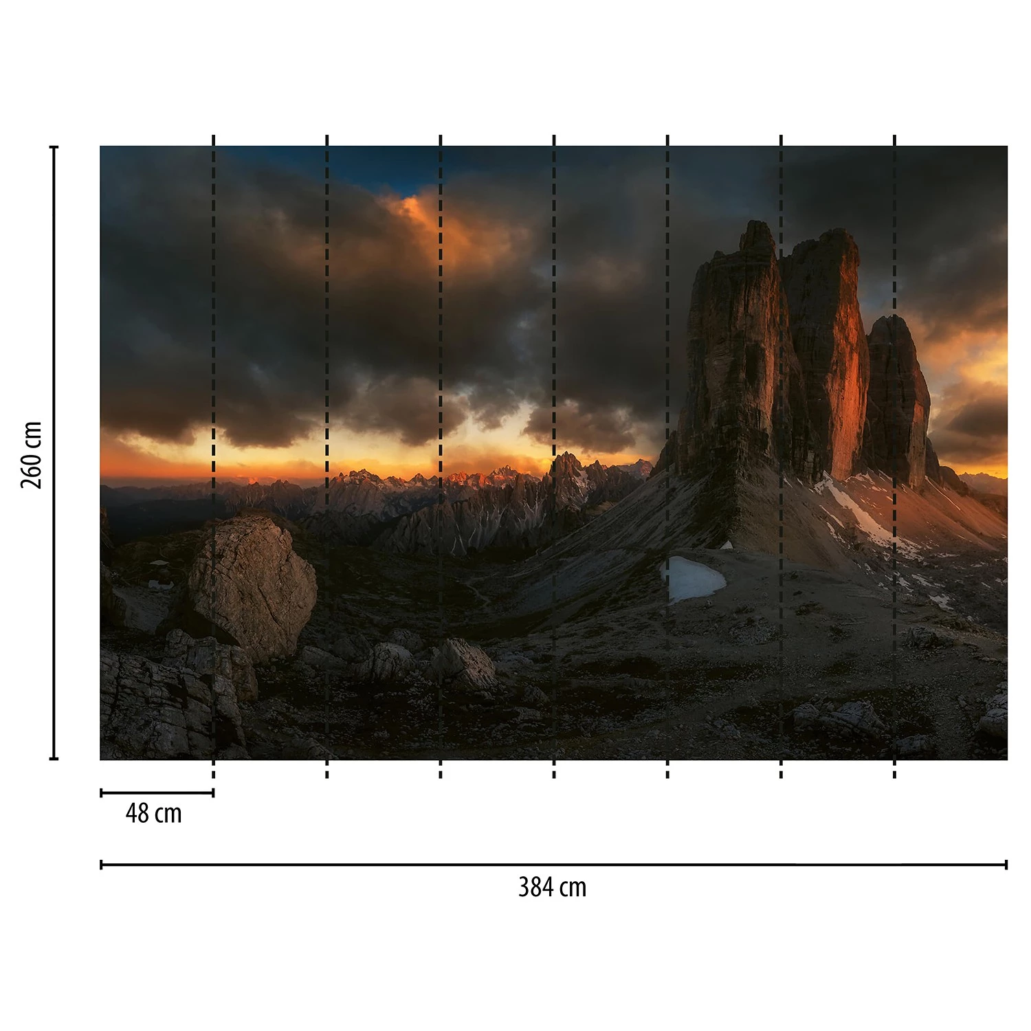 A.S. Création Papier peint Dolomites Italy - Intissé - 3,84 x 2,6 cm – Image 3