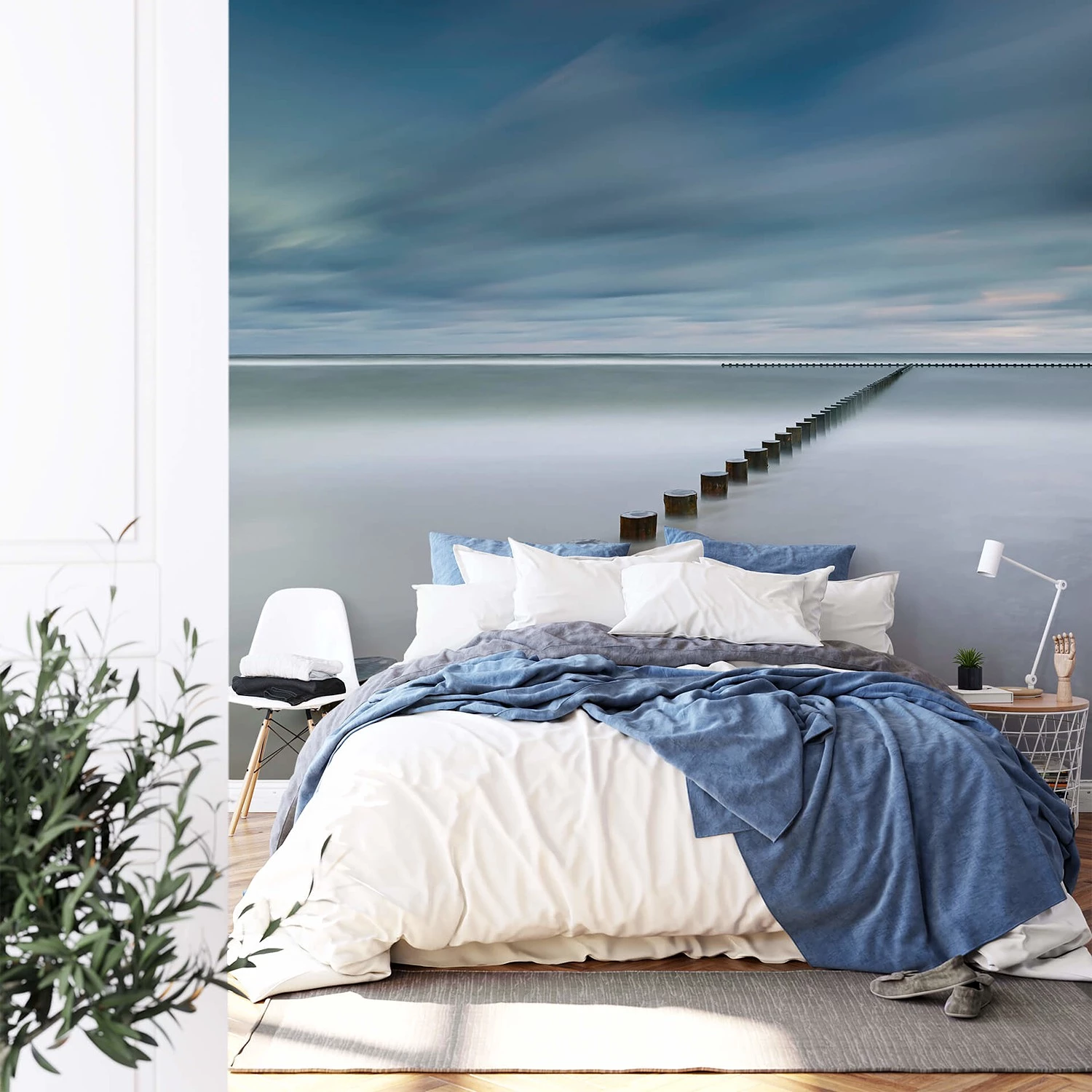 A.S. Création Papier peint Lac - Intissé - Bleu / Gris - 3,84 x 2,6 cm – Image 2