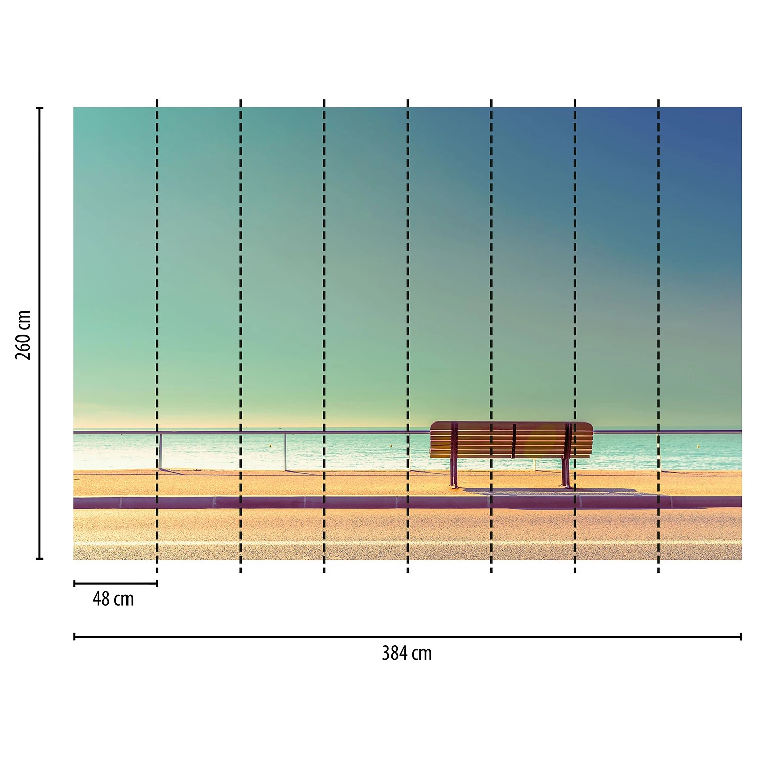 A.S. Création Papier peint Plage - Intissé - 3,84 x 2,6 cm – Image 3