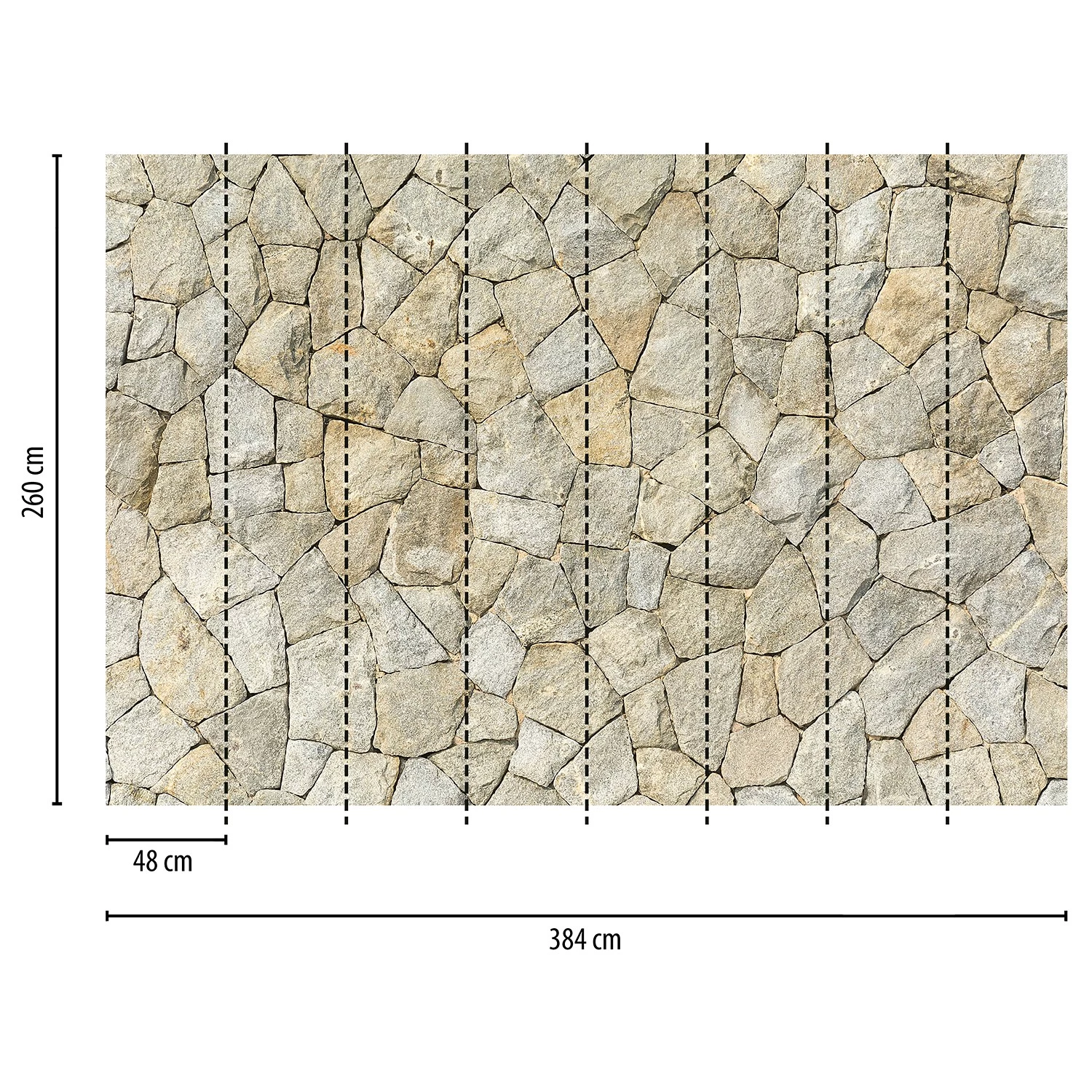 A.S. Création Papier peint Natural Stone Wall - Intissé - 3,84 x 2,6 cm – Image 3