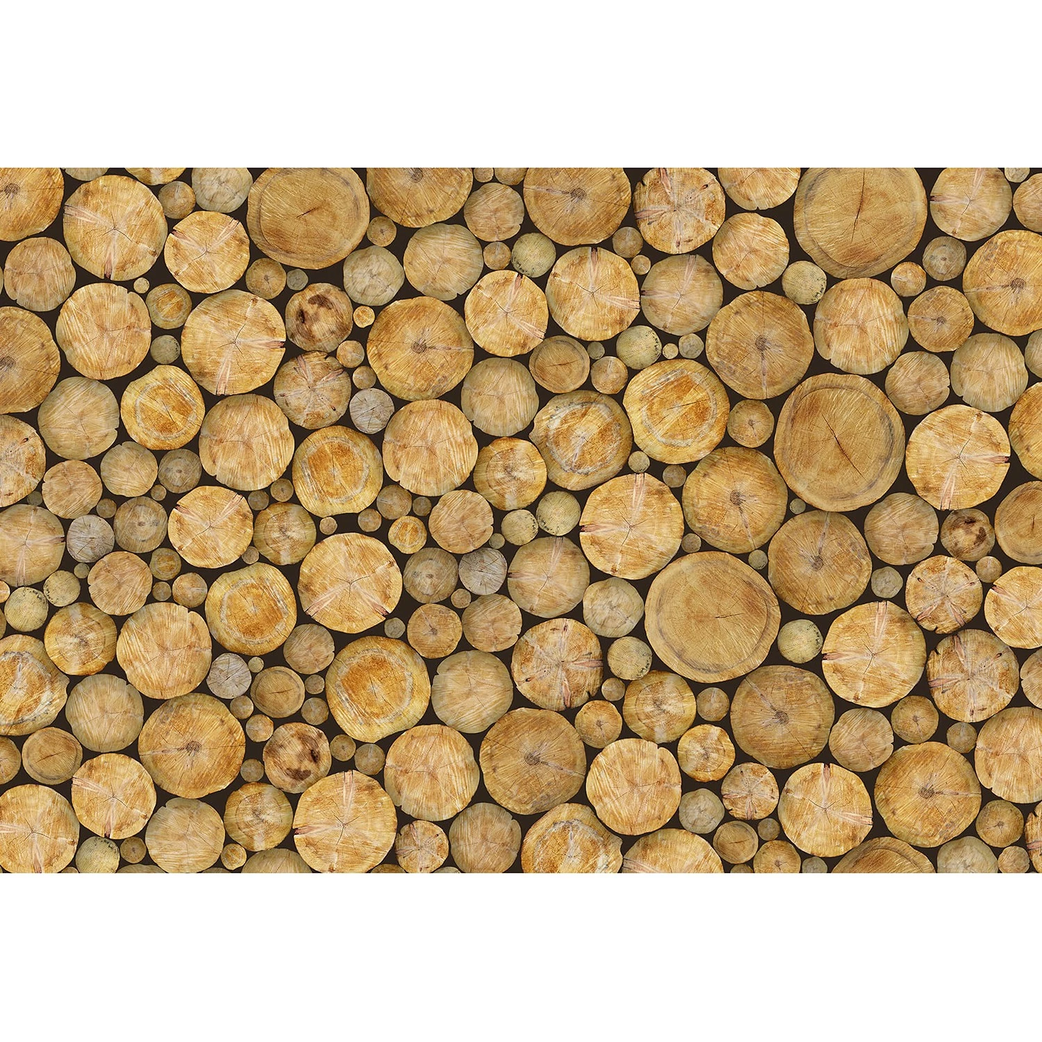 A.S. Création Papier peint Rondins de bois - Intissé - 3,84 x 2,6 cm