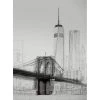 A.S. Création Papier peint New York Skyline - Intissé - Noir / Blanc - 1,92 x 2,6 cm