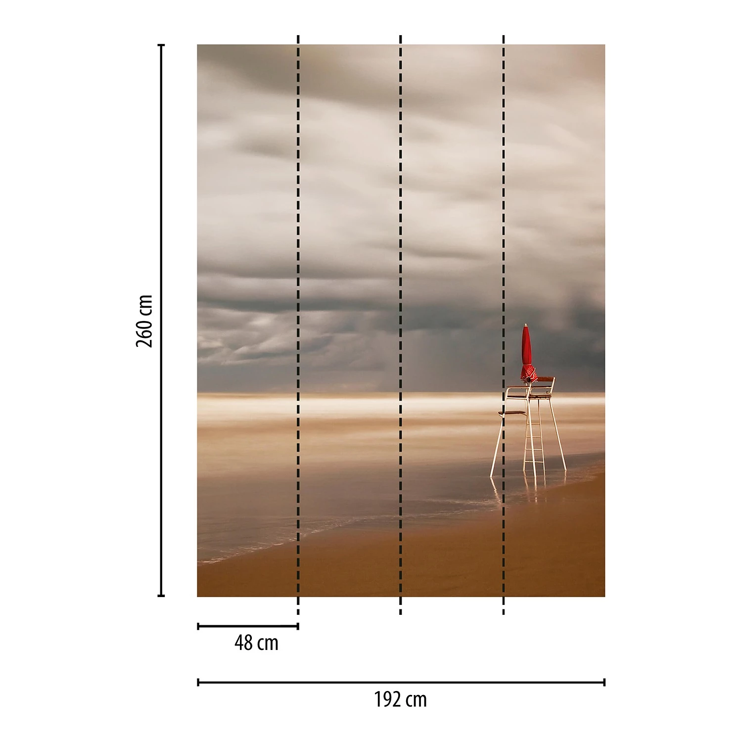 A.S. Création Papier peint Chair At The Beach - Intissé - Marron / Gris - 1,92 x 2,6 cm – Image 3