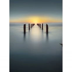 A.S. Création Papier peint Sea Infinity - Intissé - Bleu / Jaune - 1,92 x 2,6 cm