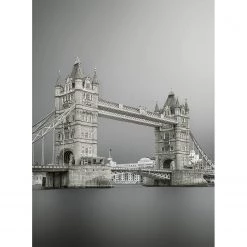 A.S. Création Papier peint Tower Bridge London - Intissé - Blanc - 1,92 x 2,6 cm