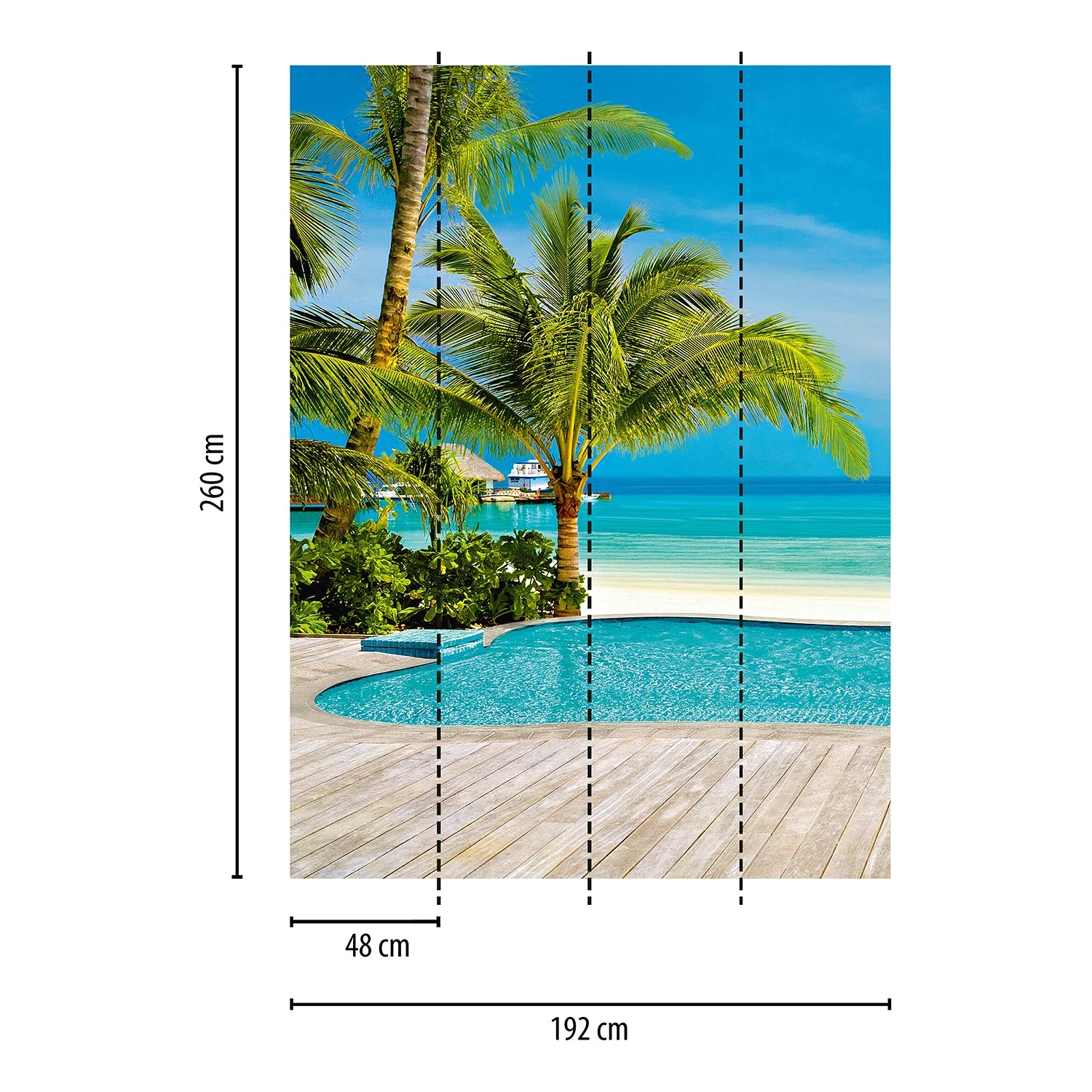 A.S. Création Papier peint Pool II - Intissé - 1,92 x 2,6 cm – Image 3