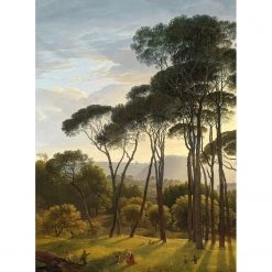 A.S. Création Papier peint Italian Landscape - Intissé - Vert / Marron / Bleu - 1,92 x 2,6 cm