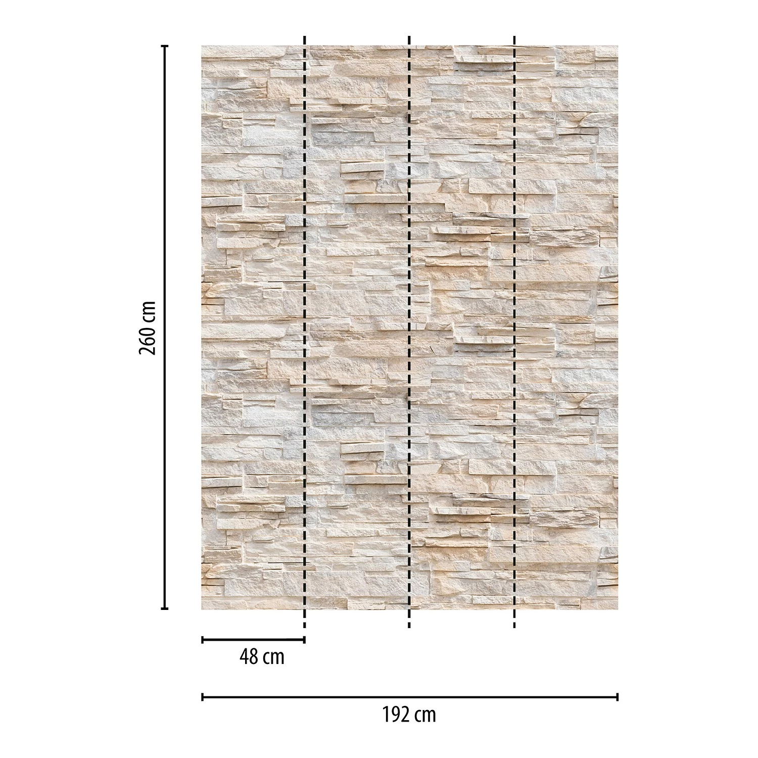 A.S. Création Papier peint Stone Wall - Intissé - 1,92 x 2,6 cm – Image 3