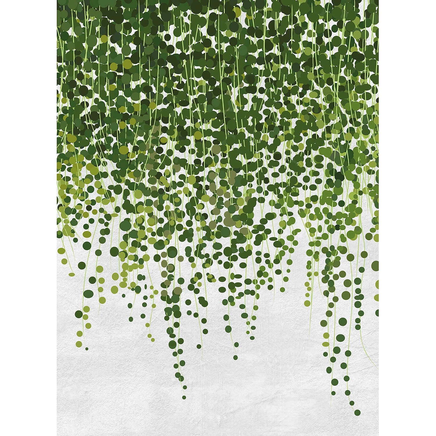 A.S. Création Papier peint Hanging Plants - Intissé - Vert / Blanc - 1,92 x 2,6 cm