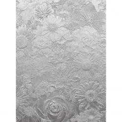 A.S. Création Papier peint Silver Flowers - Intissé - 1,92 x 2,6 cm