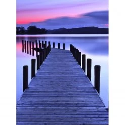 A.S. Création Papier peint Sea Panorama - Intissé - Violet / Bleu - 1,92 x 2,6 cm