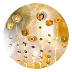 A.S. Création Papier peint Golden Eye - Intissé - Jaune / Gris / Orange - 1,4 x 1,4 cm