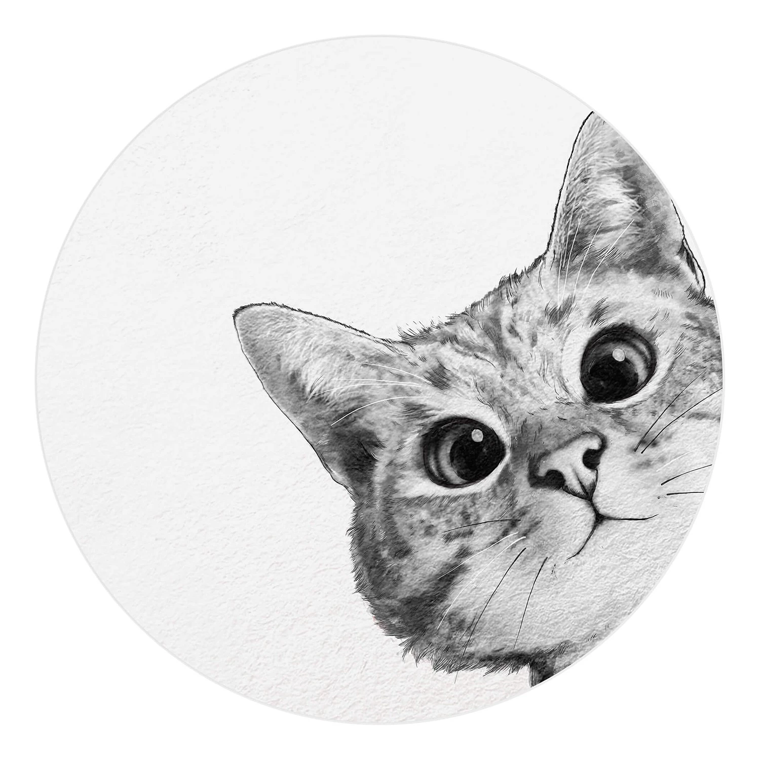 A.S. Création Papier peint Sneaky Cat - Intissé - Noir / Blanc - 1,4 x 1,4 cm