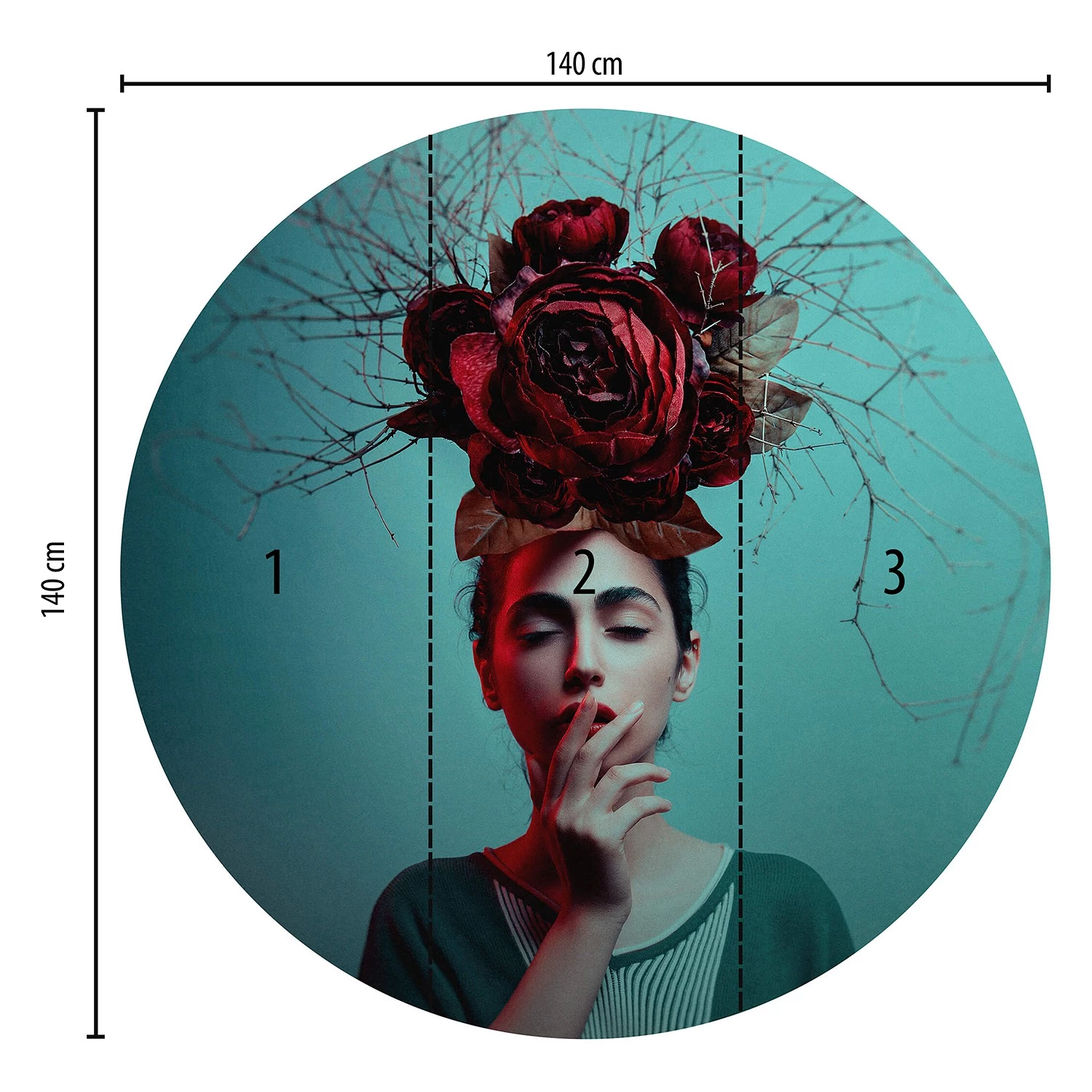 A.S. Création Papier peint Flowers in her Hair - Intissé - 1,4 x 1,4 cm – Image 3