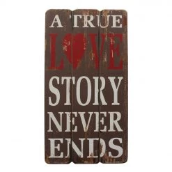 My Flair Écriteau True Love Story - Gris