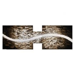 WandbilderXXL Le tableau mural Clear River - 100 % peint Ă la main - 180x60cm