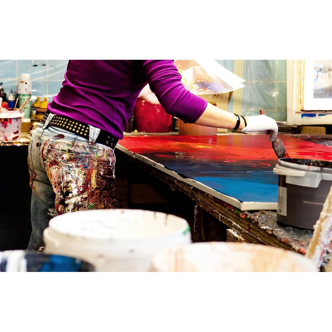 WandbilderXXL Le tableau mural Clear River - 100 % peint à la main - 180x60cm – Image 14